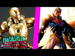 Minecraft : IRON MAN DOURADO vs SUPERMAN DE FERRO - BATALHA DE HERÓI