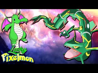 Minecraft : LUCKY PIXELMON - RAYQUAZA VS DRAGONITE SHINY ! BATALHA ÉPICA !