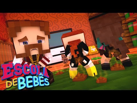 Minecraft : ESCOLA DE BEBÊS ( Baby School Daycare) - TODOS SUJOS DE COCÔ E COM DIARREIA !!