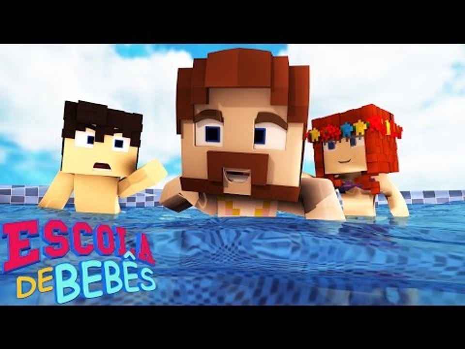 Minecraft : ESCOLA DE BEBÊS ( Baby School Daycare) - PEGA-PEGA NA PISCINA !