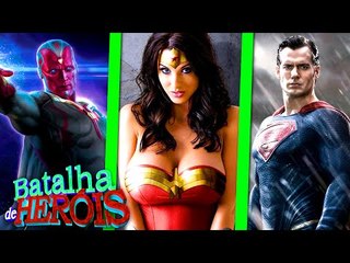 Minecraft : VISÃO vs MULHER MARAVILHA vs SUPERMAN - BATALHA DE HERÓI