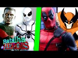 Minecraft : SPIDER-MAN BRANCO E COLOSSUS vs DEADPOOL E WOLVERINE DO FUTURO - BATALHA DE HERÓI