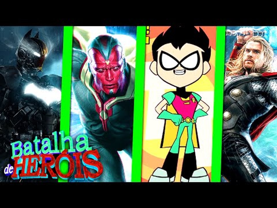 Minecraft : IRON BATMAN vs VISÃO vs ROBIN vs THOR - BATALHA DE HERÓI