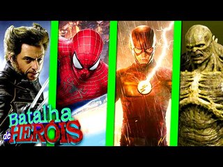 Minecraft : SPIDER-MAN vs THE FLASH vs ABOMINATION vs WOLVERINE - BATALHA DE HERÓI