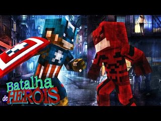 Minecraft : CAPITÃO AMÉRICA vs DEMOLIDOR - BATALHA DE HERÓI