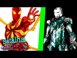 Minecraft : IRON MAN VERDE vs IRON SPIDER - BATALHA DE HERÓI