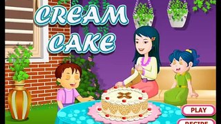 Make Cream Cake Video-Cooking Games-Best Girls Games