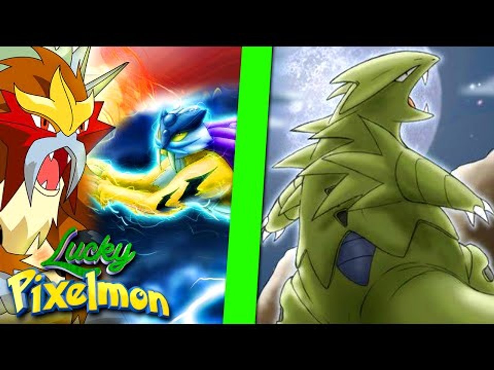 Minecraft : LUCKY PIXELMON - ENTEI E RAIKOU VS TYRANITAR ! QUEM CONSEGUE VENCER ?!