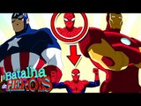 Minecraft : IRON MAN vs SPIDER-MAN vs CAPTAIN AMERICA - BATALHA DE HERÓI