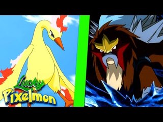 Minecraft : LUCKY PIXELMON - MOLTRES vs ENTEI ! QUAL O MELHOR LENDÁRIO DE FOGO ?!
