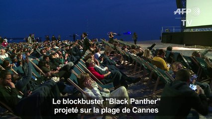 Le blockbuster "Black Panther" projeté sur la plage de Cannes