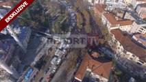 Report TV - Pamjet me dron nga protesta e opozites kunder zgjedhjes se kryeprokurorit