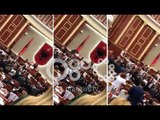 Ora News - Video nga momenti kur Kryemadhi hedh çizmen në drejtim të Ramës