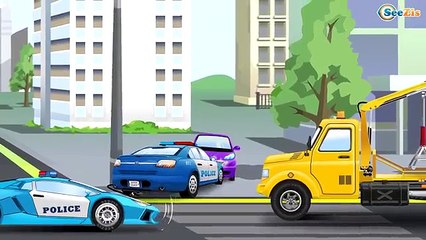 Dessin animé éducatif de Véhicules dassistance. Episode 3: La course