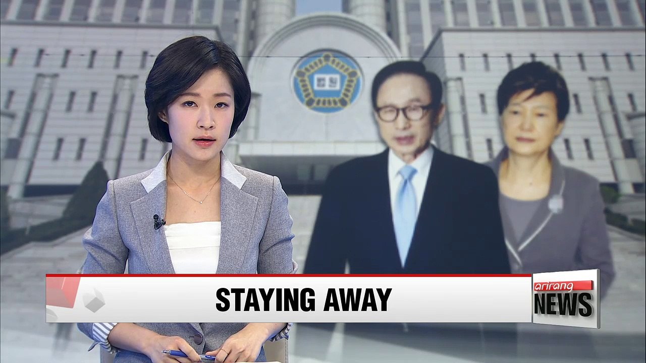 Former presidents Lee Myung-bak, Park Geun-hye not to appear at court hearings Thursday