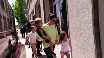 Kourtney Kardashian Gives Adorable Son Reign Disick A Kiss While Taking The Kids Out In Calabasas