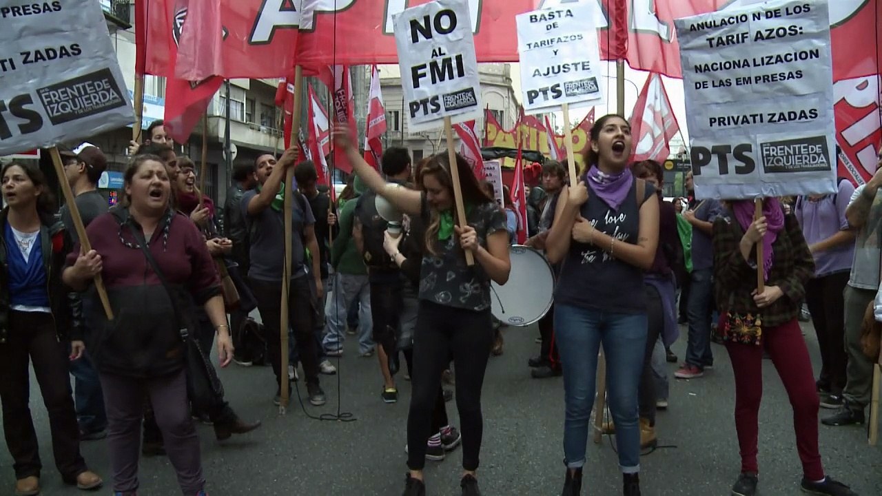 Protesto contra o FMI na Argentina