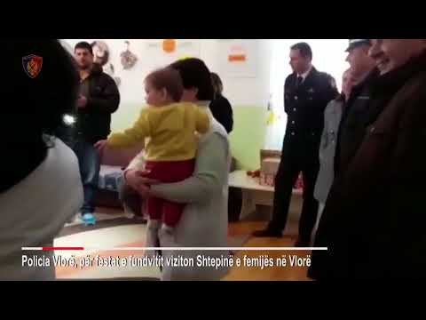 Report TV - Festat e fundvitit, policia e Vlorës dhurata për Shtëpinë e Fëmijës
