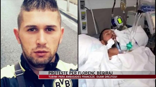 Protestë për Florenc Beqiraj, tubimi para Ambasadës Franceze - News, Lajme - Vizion Plus