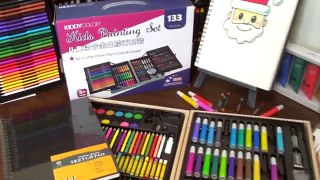 How to Draw Emoji Santa with Kiddy Color 126 Pieces Art Kit Step by Step for Beginners | BP
