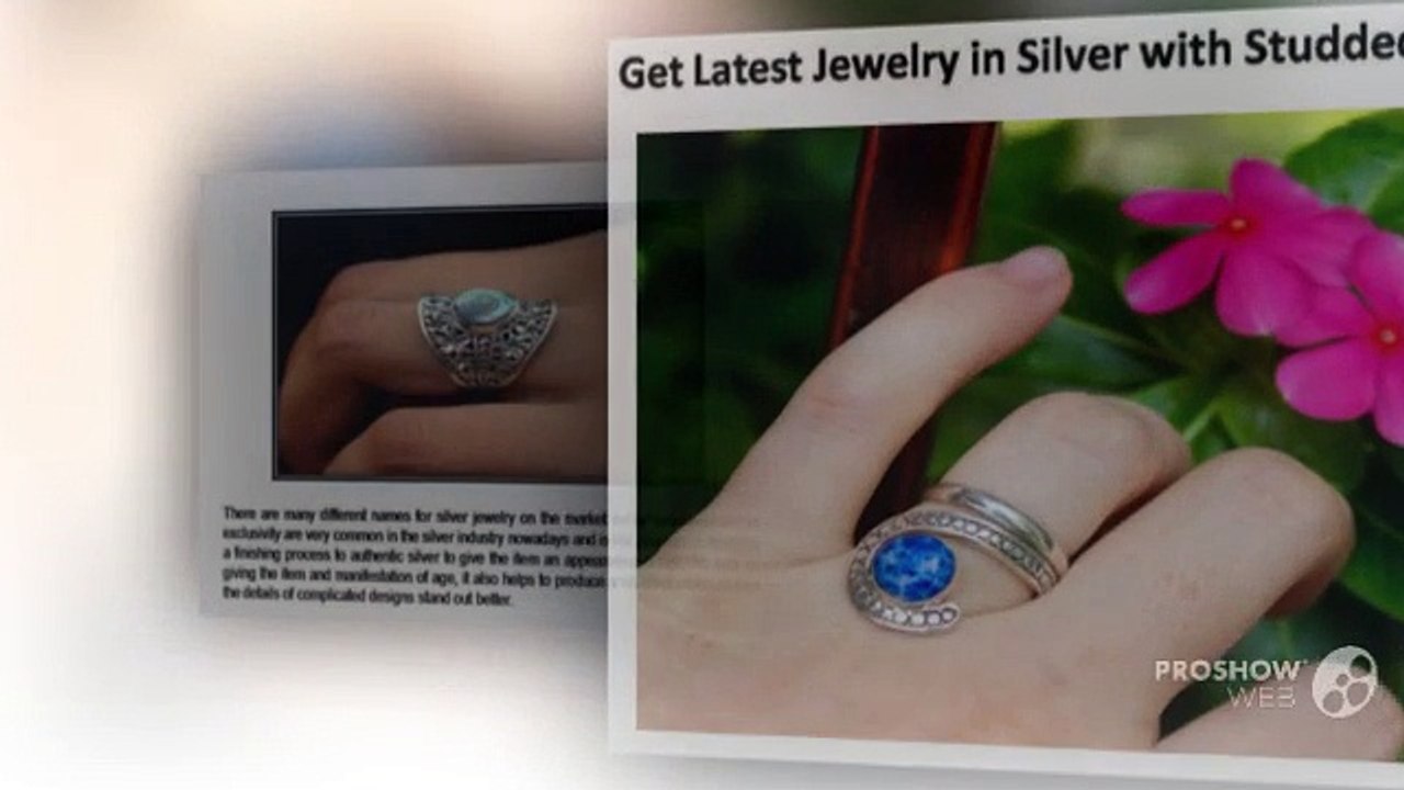 Get Latest Jewelry in Silver with Studded Stone