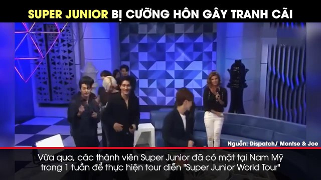 Super Junior bị cưỡng hôn đến méo mặt ở talkshow Nam Mỹ khiến fan Kpop quốc tế tranh cãi dữ dội