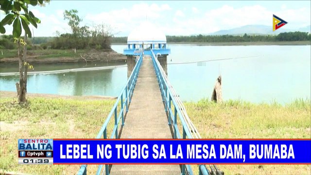 Lebel ng tubig sa La Mesa dam, bumaba