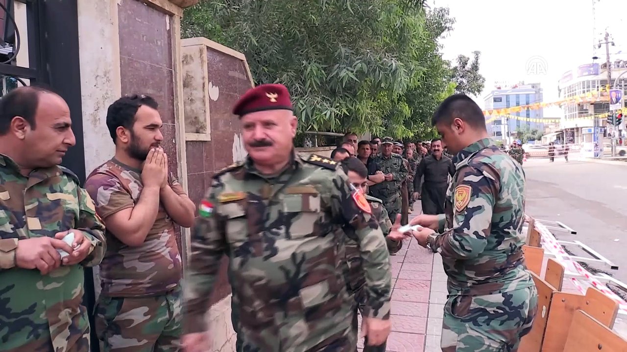 Irak'ta seçimler - Peşmerge ve asayiş güçlerinin oy kullanması - ERBİL