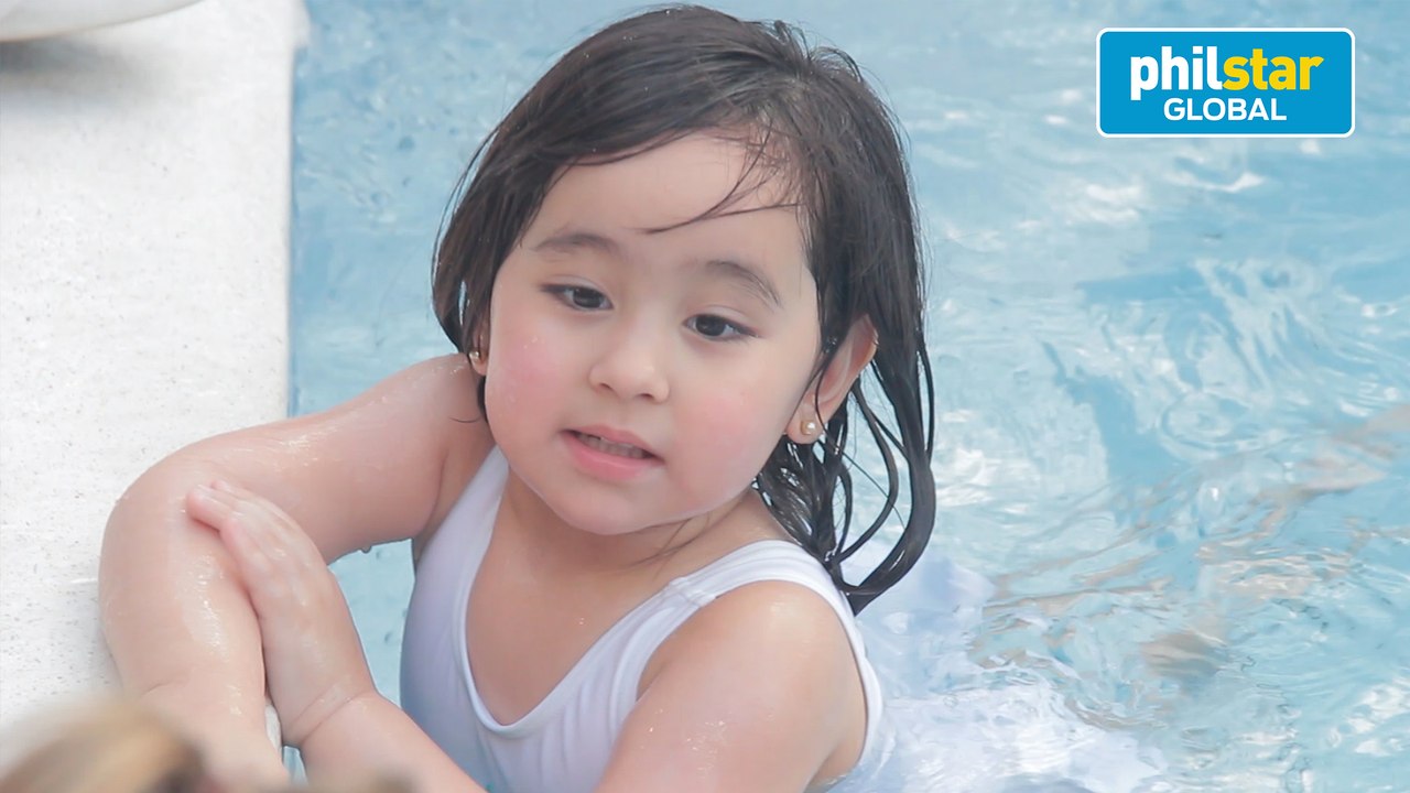 Scarlet Snow enjoys pool party