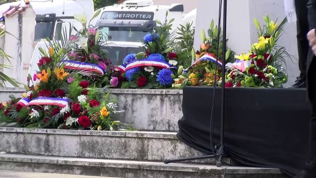 Henri Cambessedes, premier adjoint de la ville de Martigues, lors de la cérémonie du 8 mai.