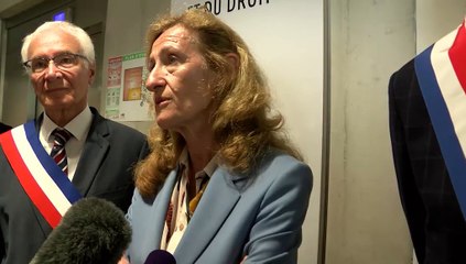 Nicole Belloubet, ministre de la justice et Gaby Charroux, maire de Martigues