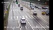 Drunk driver falls asleep and rolls across ten lane motorway