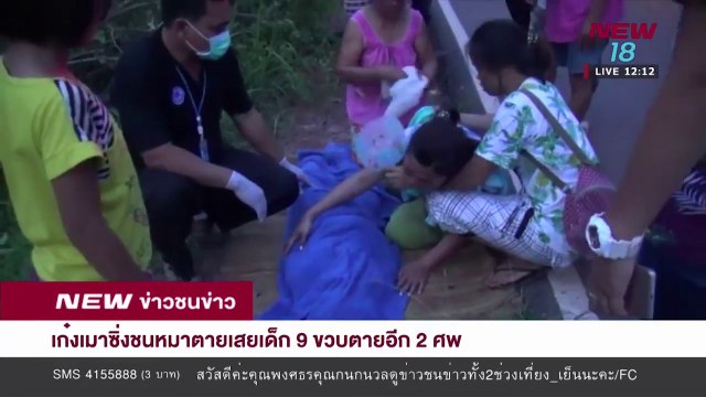 เก๋งเมาซิ่งชนหมาตายเสยเด็ก 9 ขวบตายอีก 2 ศพ จ.อุดรธานี I ข่าวชนข่าวเที่ยง I 10 พ.ค. 61 I NEW18