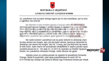 Report TV - Dekriminalizimi, pushohet akuza ndaj ish-deputetit Armando Prenga
