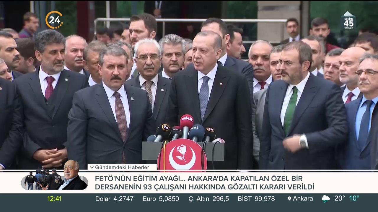 Cumhurbaşkanı Erdoğan ve Destici görüşmesi