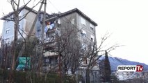 Report TV - Gjirokastër, rrëshqitja e dheut rrezikon një pallat, banorët alarmohen