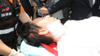 '단식 8일' 김성태, 호흡 곤란으로 병원행 / YTN