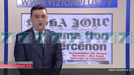 SHTYPI I DITES ME TITUJT E GAZETAVE E DIEL 7 JANAR 2018 - News, Lajme - Kanali 7