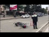 Report TV - Aksident në Vlorë, makina merr përpara motorrin, dy të plagosur