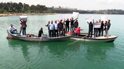 'Bici bici' işletmecilerinden sandalda protesto - ADANA