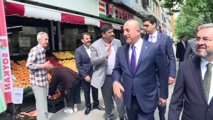 Dışişleri Bakanı Çavuşoğlu esnafı ziyaret etti - ANKARA