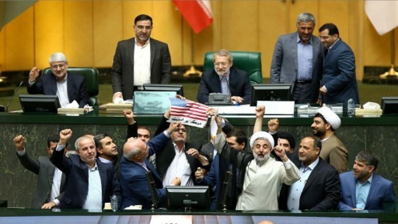 Iranians Chant Death to America, Burn US Flag After Trump Decision
