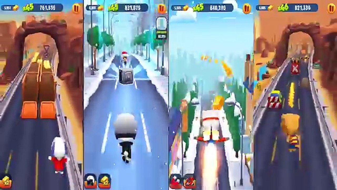 Talking Tom Gold Run ✔ Christmas Update Backwards Running Hank Agent Angela Super Angela and Ginger