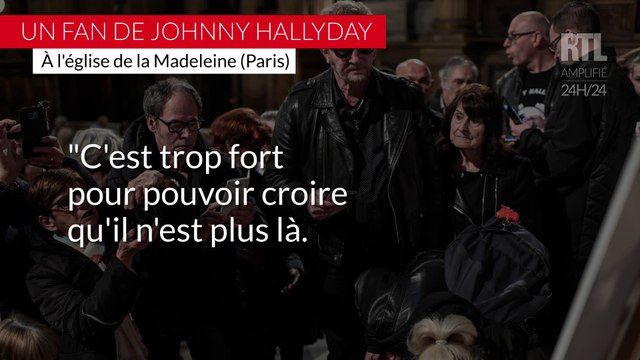Johnny Hallyday : les fans du chanteur effondrés à la messe hommage à la Madeleine