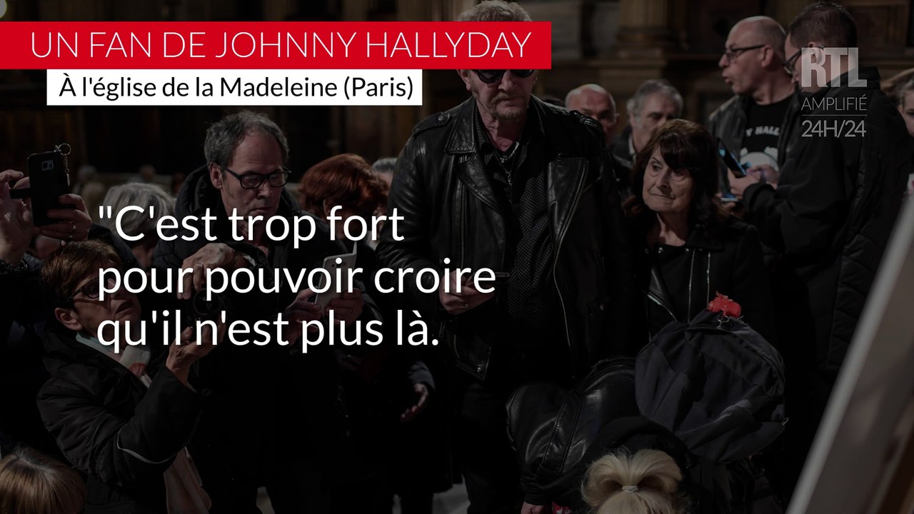 Johnny Hallyday : les fans du chanteur effondrés à la messe hommage à la Madeleine