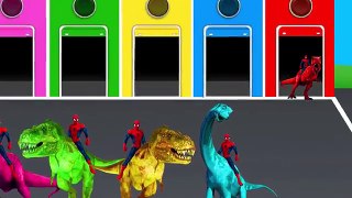 Learn Colors With Dinosaurs And Spiderman For Kids - Fun Videos For Toddlers