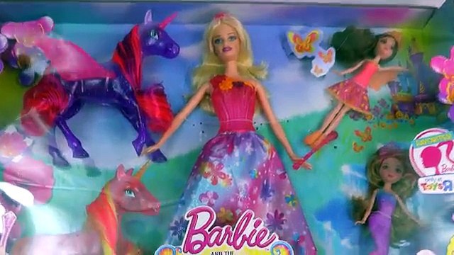 Barbie Doll Unicorn Playset Mermaid Fairy Princess Fairytale The Secret Door Movie Set Toy Unboxing