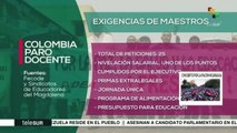 Colombia: docentes exigen al gobierno cumplir acuerdos firmados