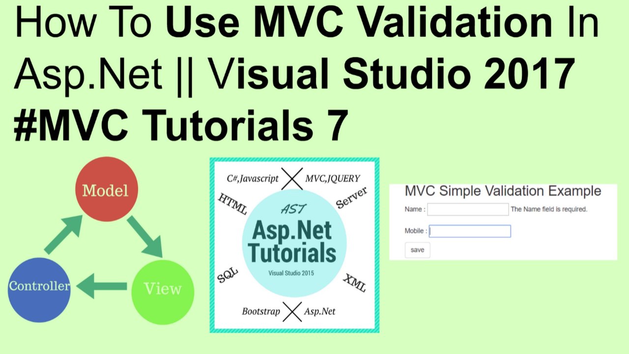 How to use mvc simple validation in asp.net || visual studio 2017 #MVC tutorials 7