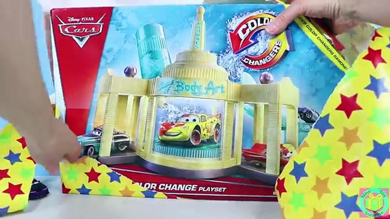 Disney Pixar Cars Ramones Color Change Playset, color changing Ramone, Lightning McQueen & Boost!